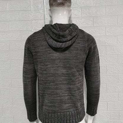 KZZ Autumn Men's Knitted Hoodie Pullover