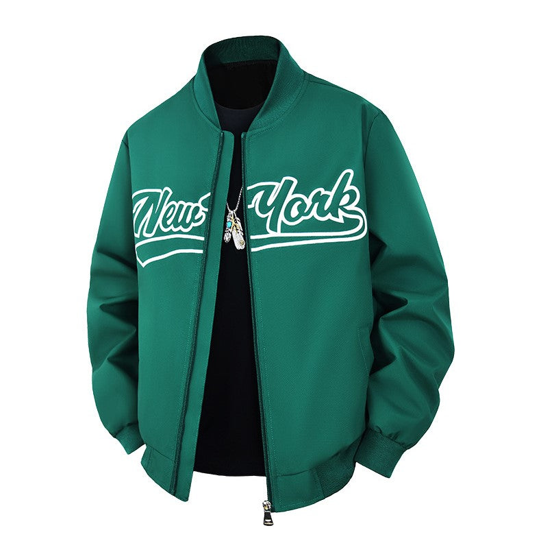 KZZ Letter Print Sports Jacket