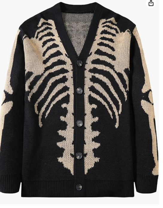 KZZ Men's Printed Button-Front Knit Top