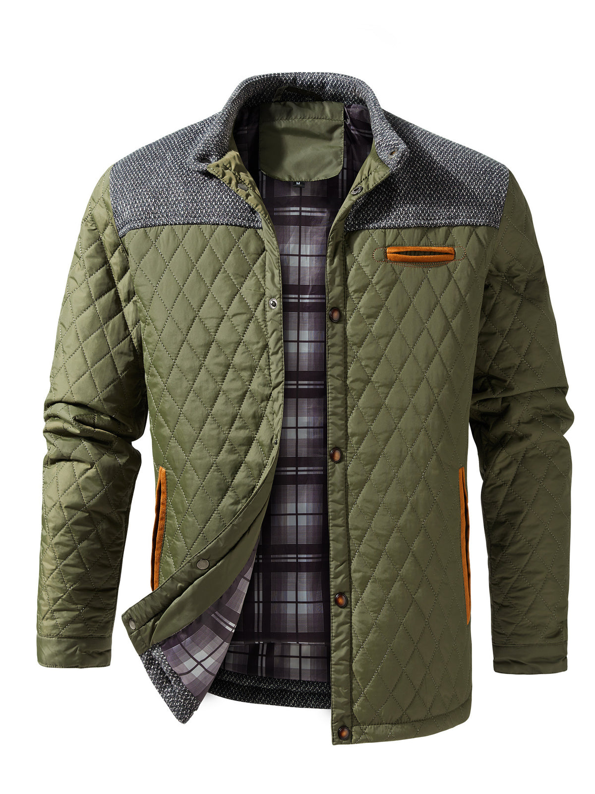 KZZ Men's Quilted Boston Style Jacket