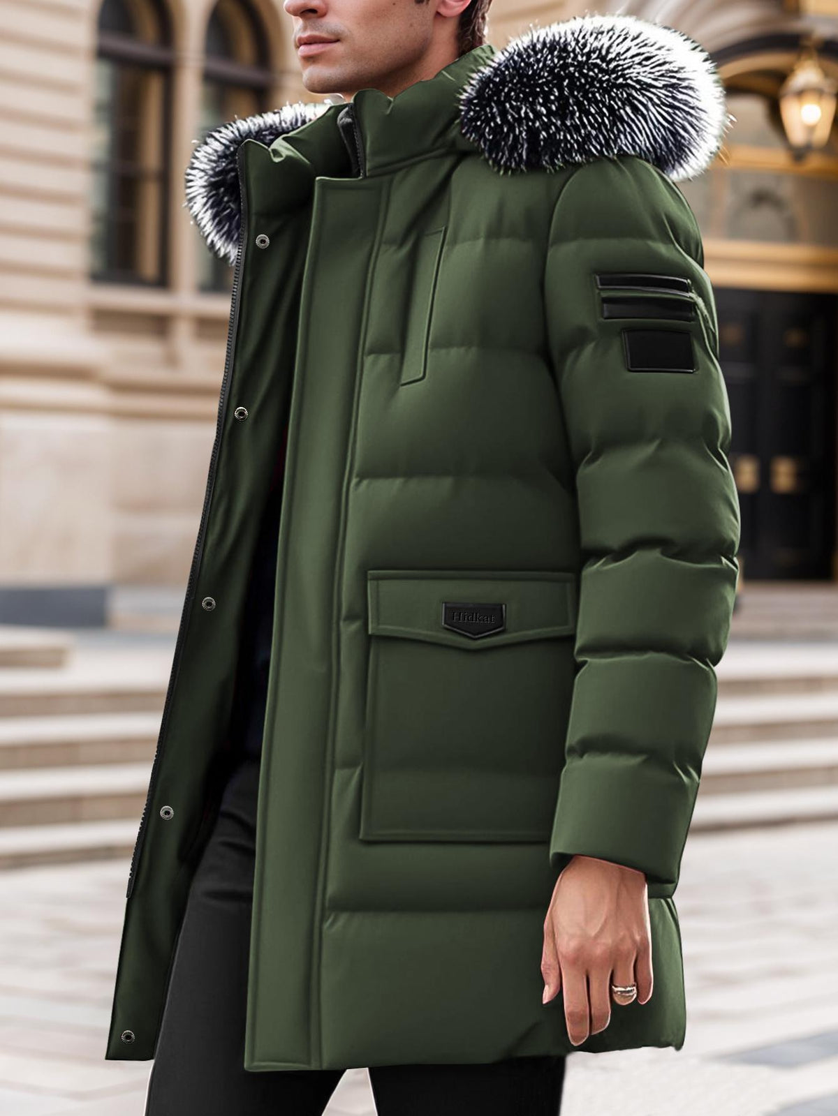 KZZ Men's Winter Casual Parka