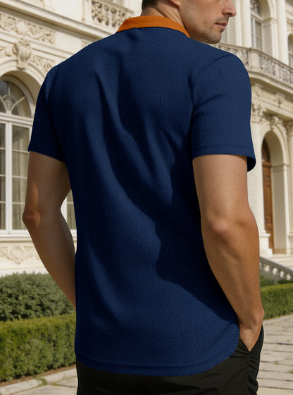 KZZ Men's Breathable Solid-Color Casual T-Shirt