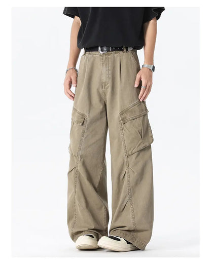 KZZ Men's Heavyweight Casual Fashion Cargo Pants
