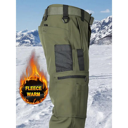 KZZ Men's Olive Green Tactical Joggers with Multi-Pockets