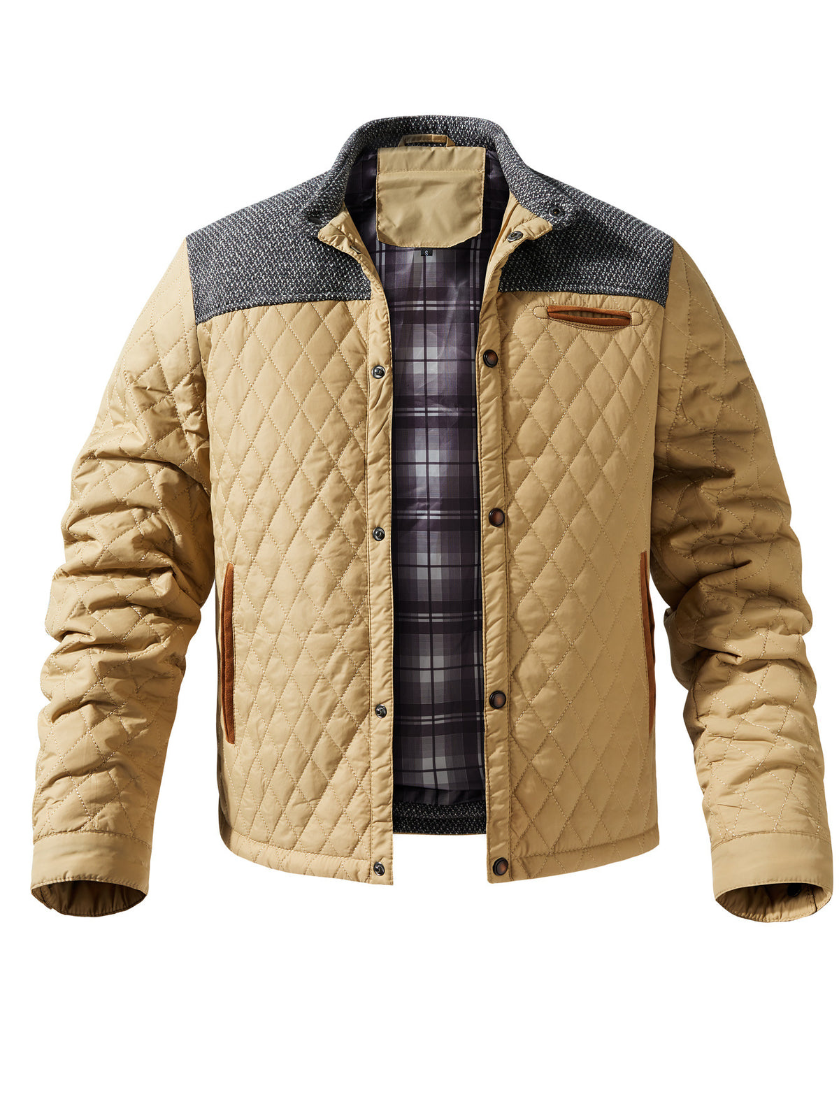 KZZ Men's Quilted Boston Style Jacket