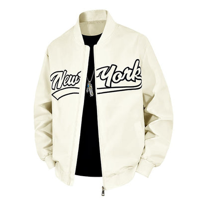 KZZ Letter Print Sports Jacket