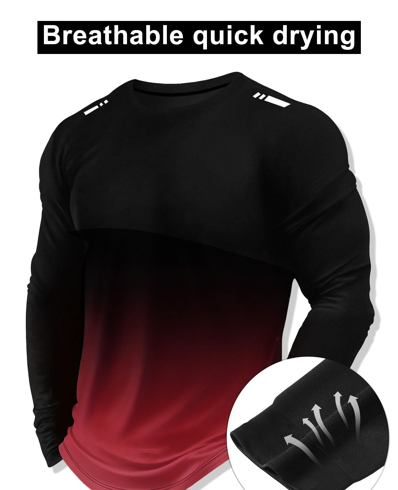 KZZ Men's Casual Athletic Fashion Activewear Long Sleeve T-Shirt