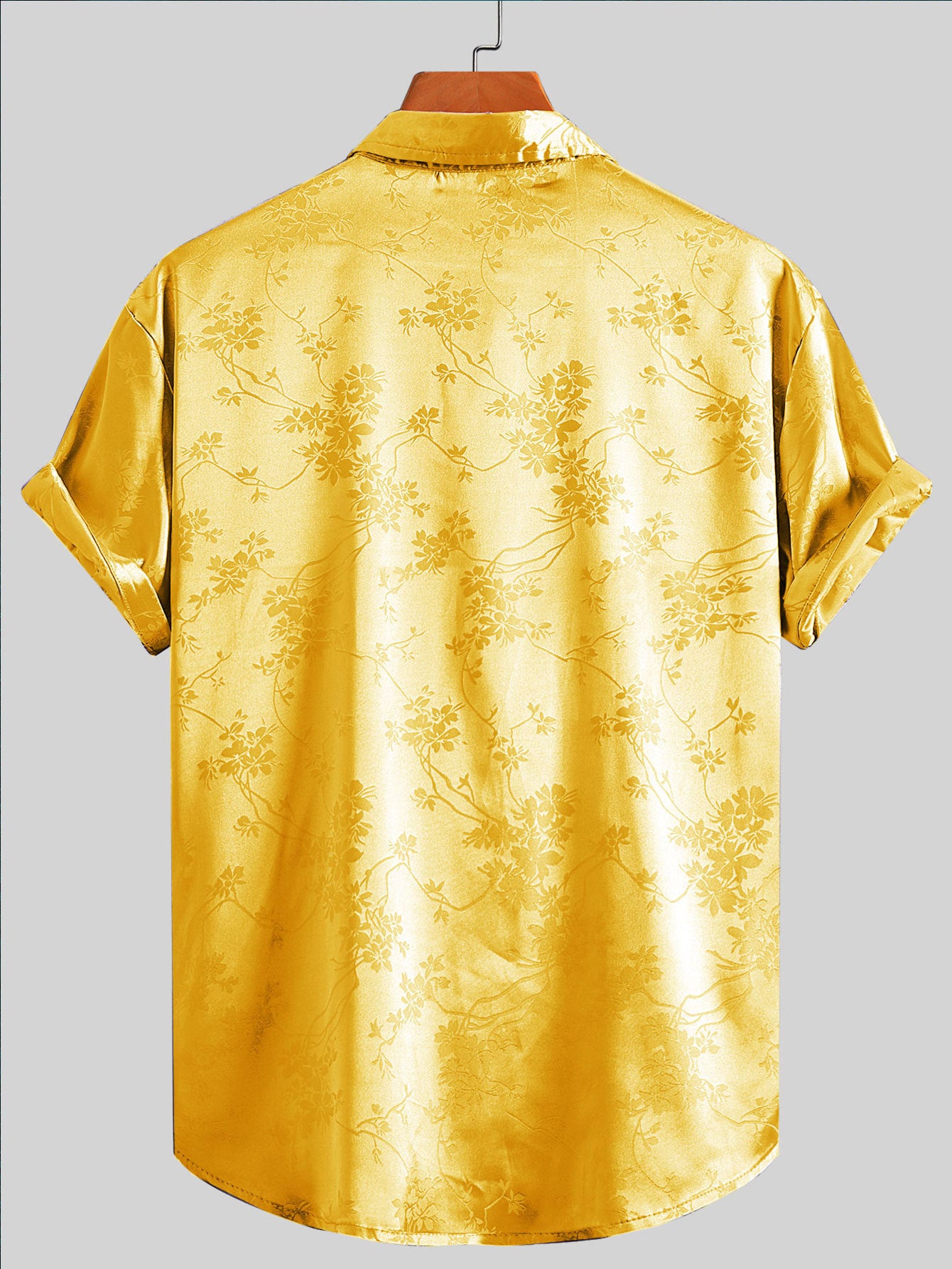 KZZ Men's Embroidered Short-Sleeve Shirt