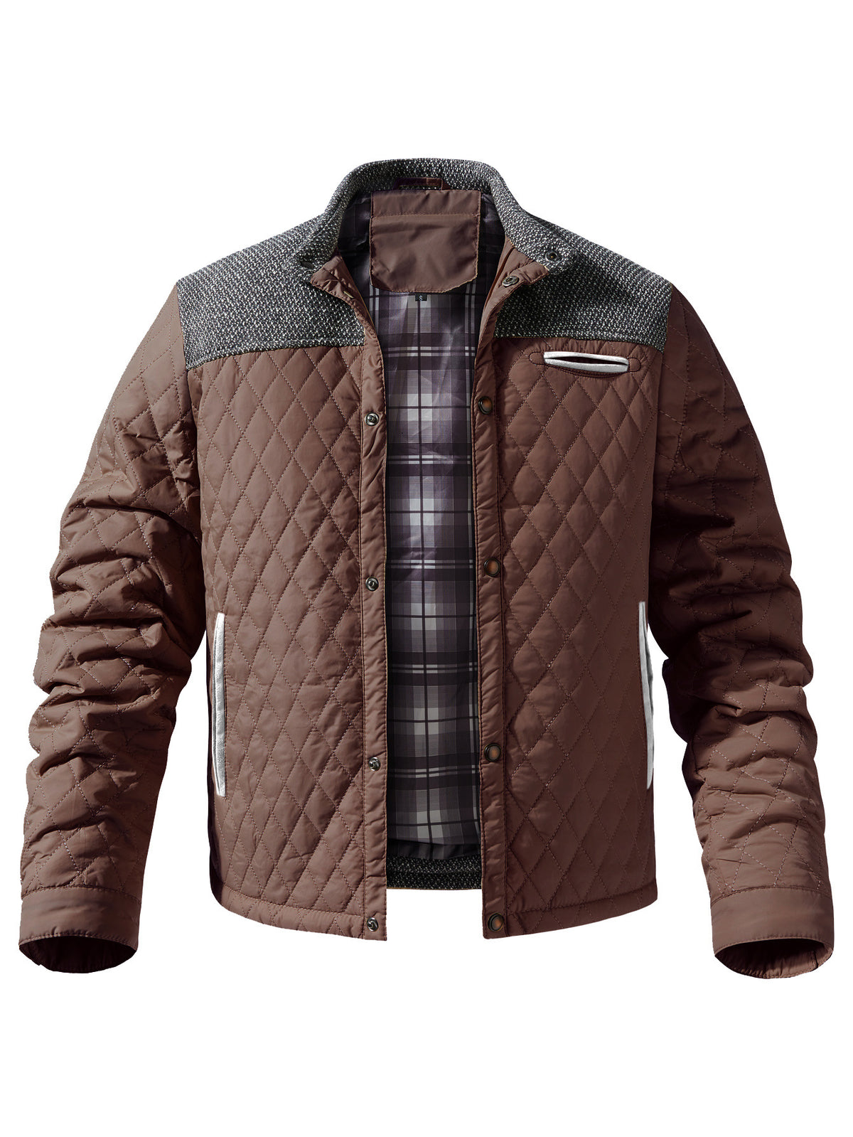 KZZ Men's Quilted Boston Style Jacket