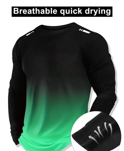 KZZ Men's Casual Athletic Fashion Activewear Long Sleeve T-Shirt