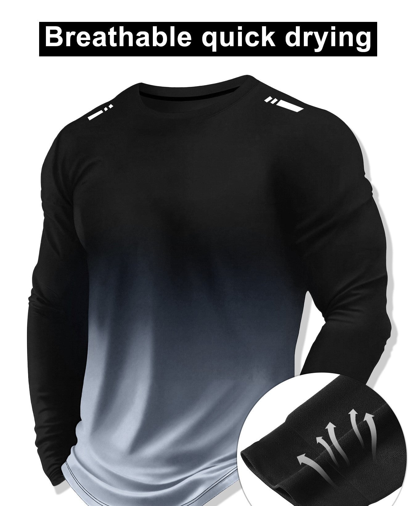 KZZ Men's Casual Athletic Fashion Activewear Long Sleeve T-Shirt