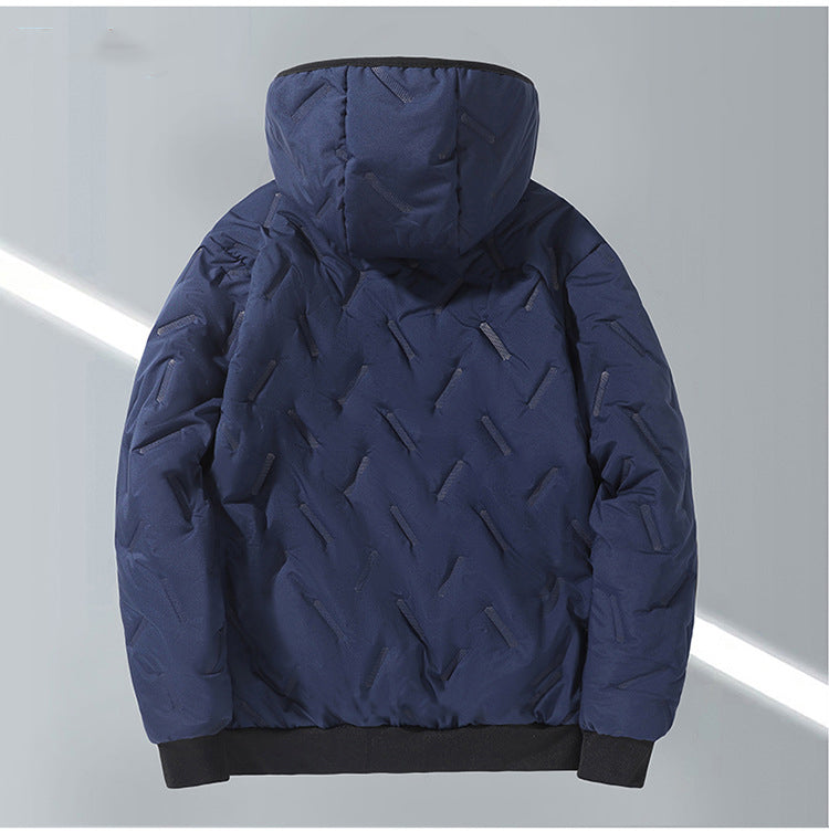 KZZ Men's Winter Warm Jacket with Fleece Lining Polyester Fiber Material Coats