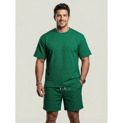 KZZ Men's Jacquard Two-Piece Set