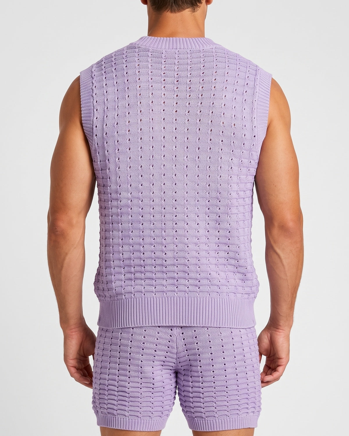 KZZ Men's Summer Short-Sleeve Knitwear Set