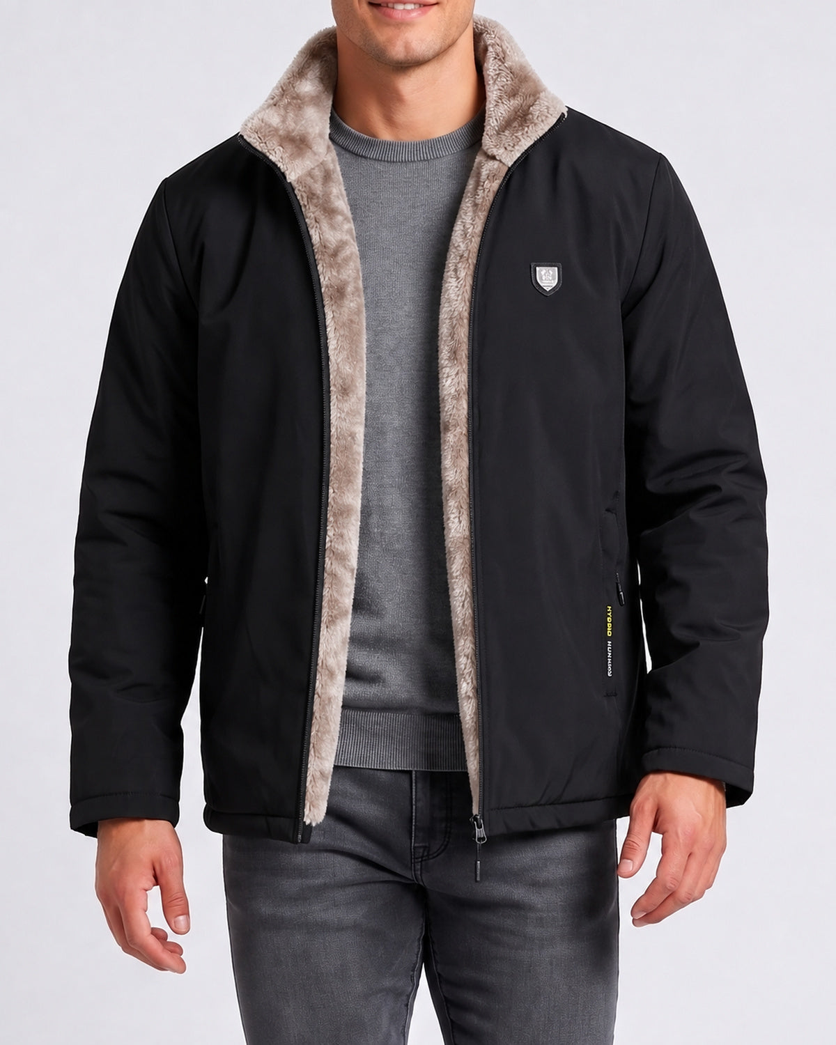 KZZ Men's long-sleeved thermal jacket
