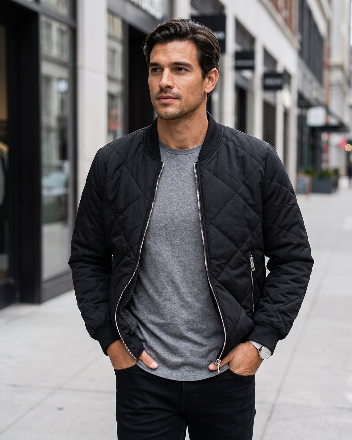 KZZ Thickened casual zip-up outerwear