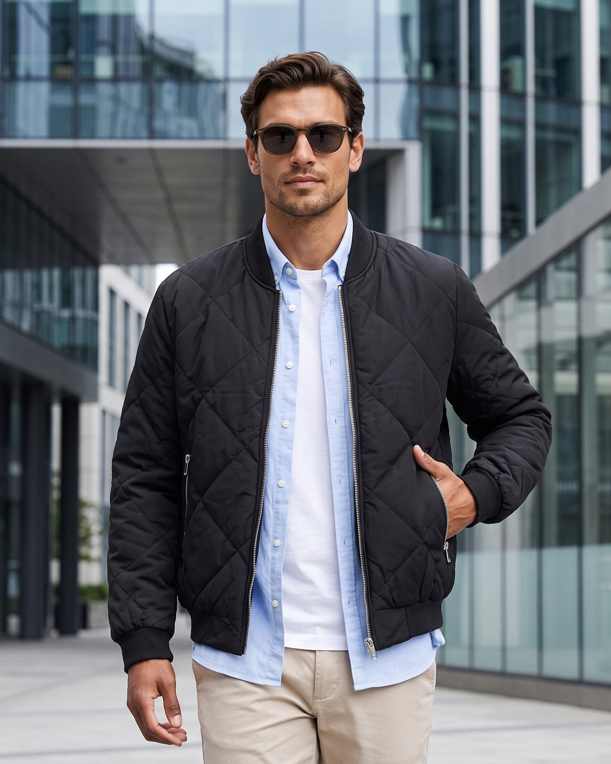 KZZ Thickened casual zip-up outerwear