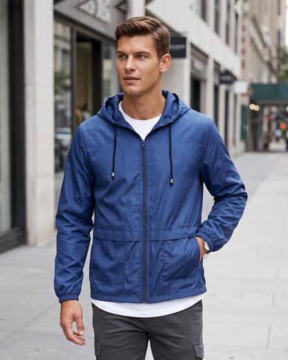 KZZ Men's Lightweight Hooded Outdoor Jacket