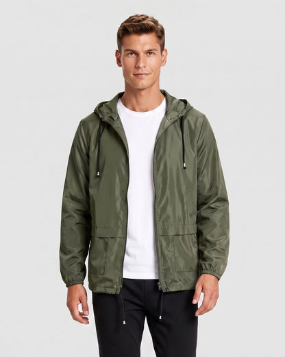 KZZ Men's Lightweight Hooded Outdoor Jacket