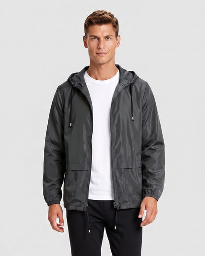 KZZ Men's Lightweight Hooded Outdoor Jacket