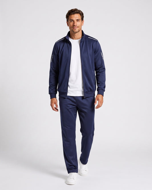 KZZ Men's Zip-Up Sports Jacket and Drawstring Pants