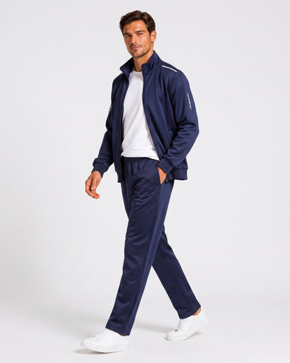 KZZ Men's Zip-Up Sports Jacket and Drawstring Pants