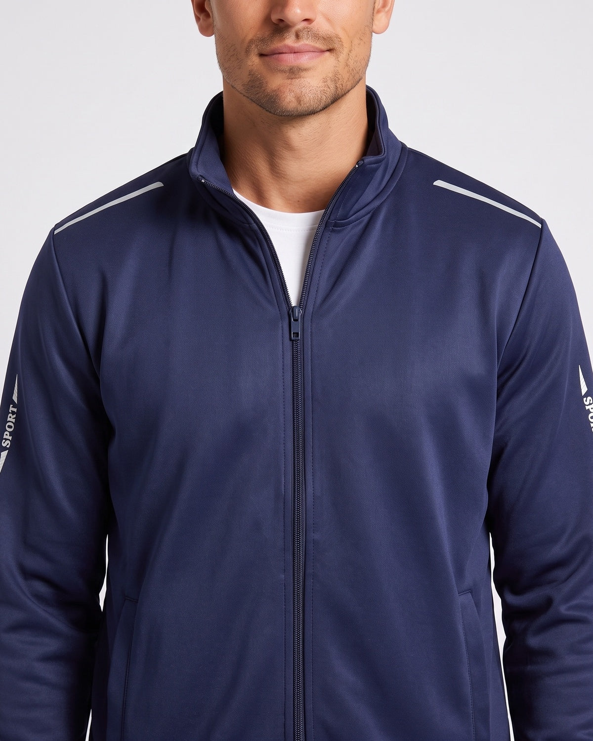 KZZ Men's Zip-Up Sports Jacket and Drawstring Pants