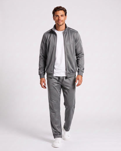 KZZ Men's Zip-Up Sports Jacket and Drawstring Pants