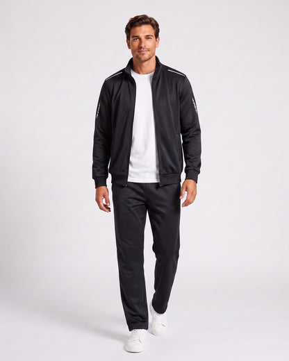 KZZ Men's Zip-Up Sports Jacket and Drawstring Pants