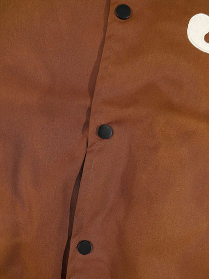 KZZ Men's Printed Button-Front Jacket