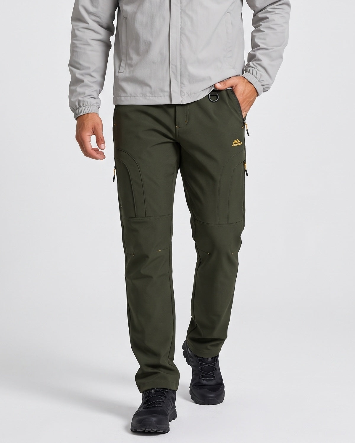 KZZ Men's winter basic warm trousers