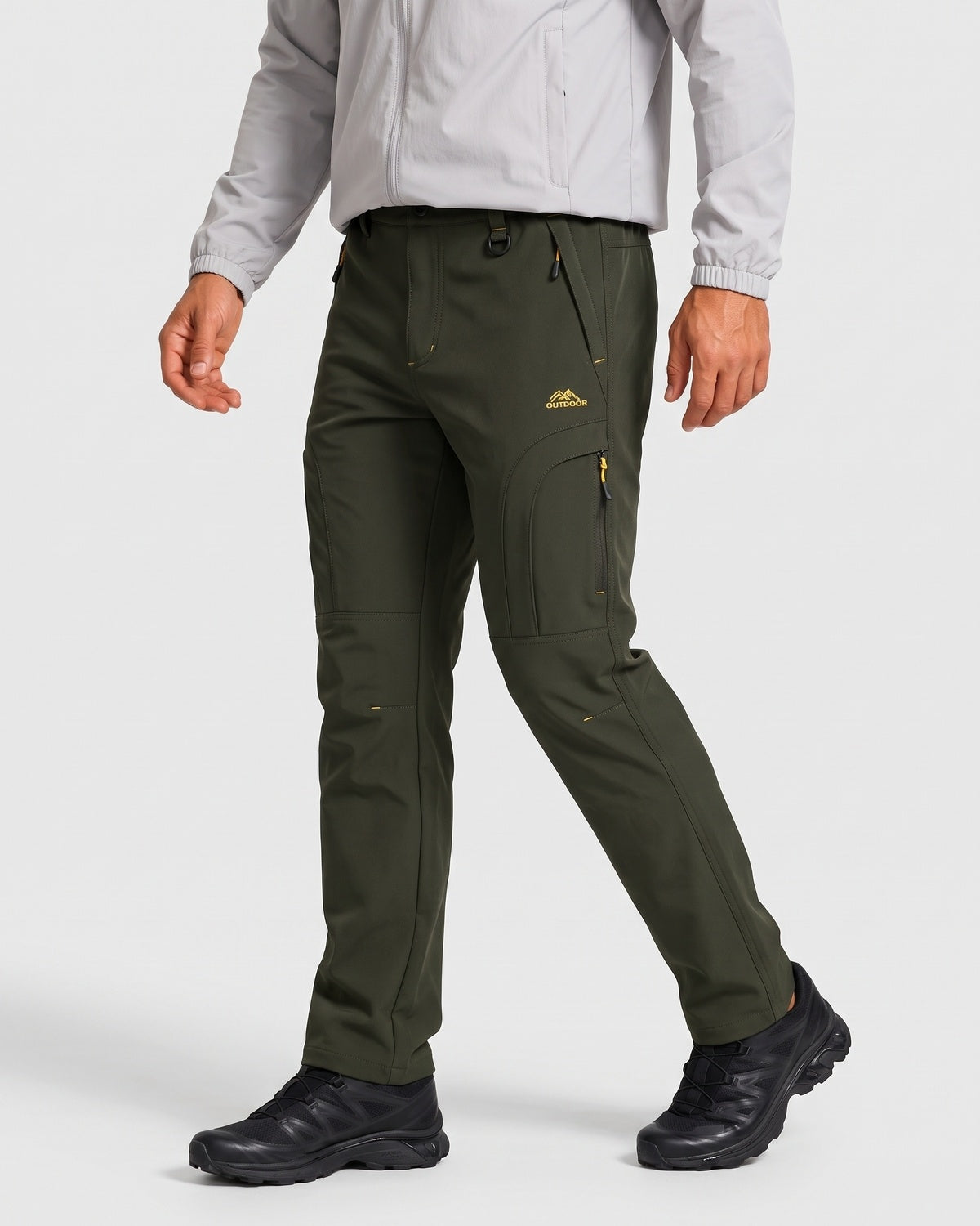 KZZ Men's winter basic warm trousers