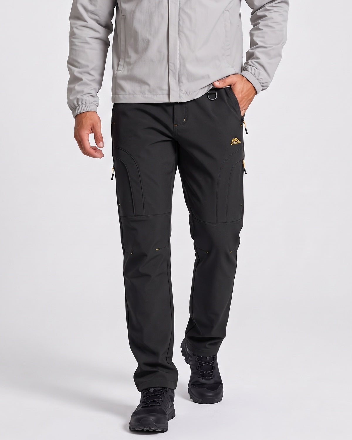 KZZ Men's winter basic warm trousers
