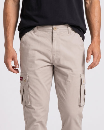 KZZ Men's solid-color cargo pants