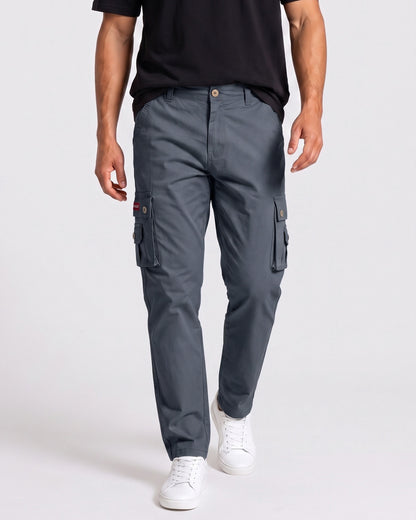 KZZ Men's solid-color cargo pants