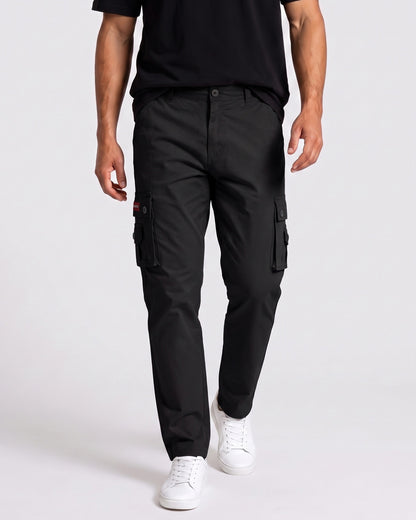 KZZ Men's solid-color cargo pants
