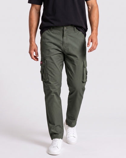 KZZ Men's solid-color cargo pants