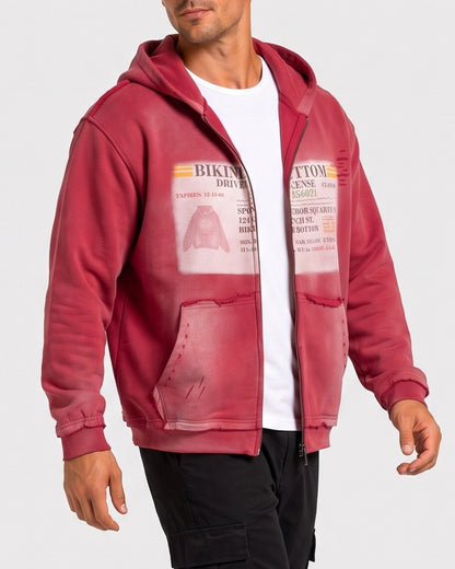 KZZ Men's Thick Universal Zipper Hoodie