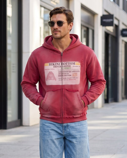 KZZ Men's Thick Universal Zipper Hoodie