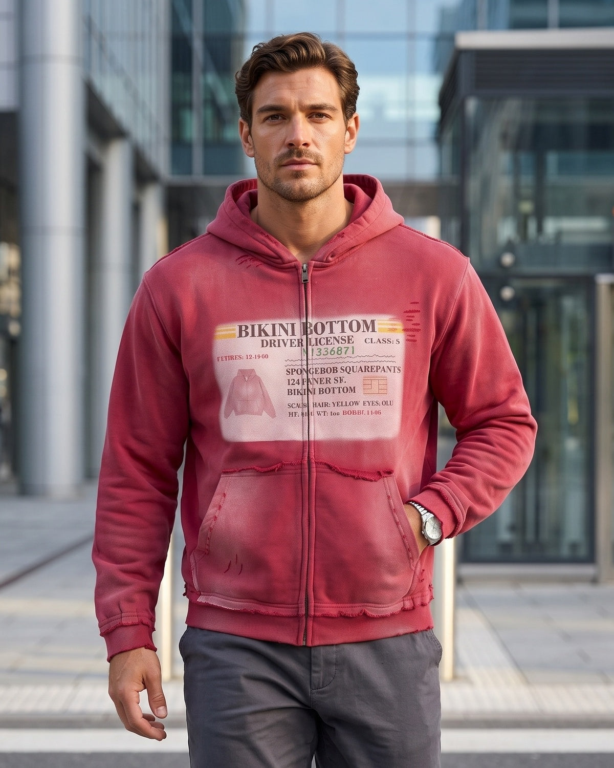 KZZ Men's Thick Universal Zipper Hoodie