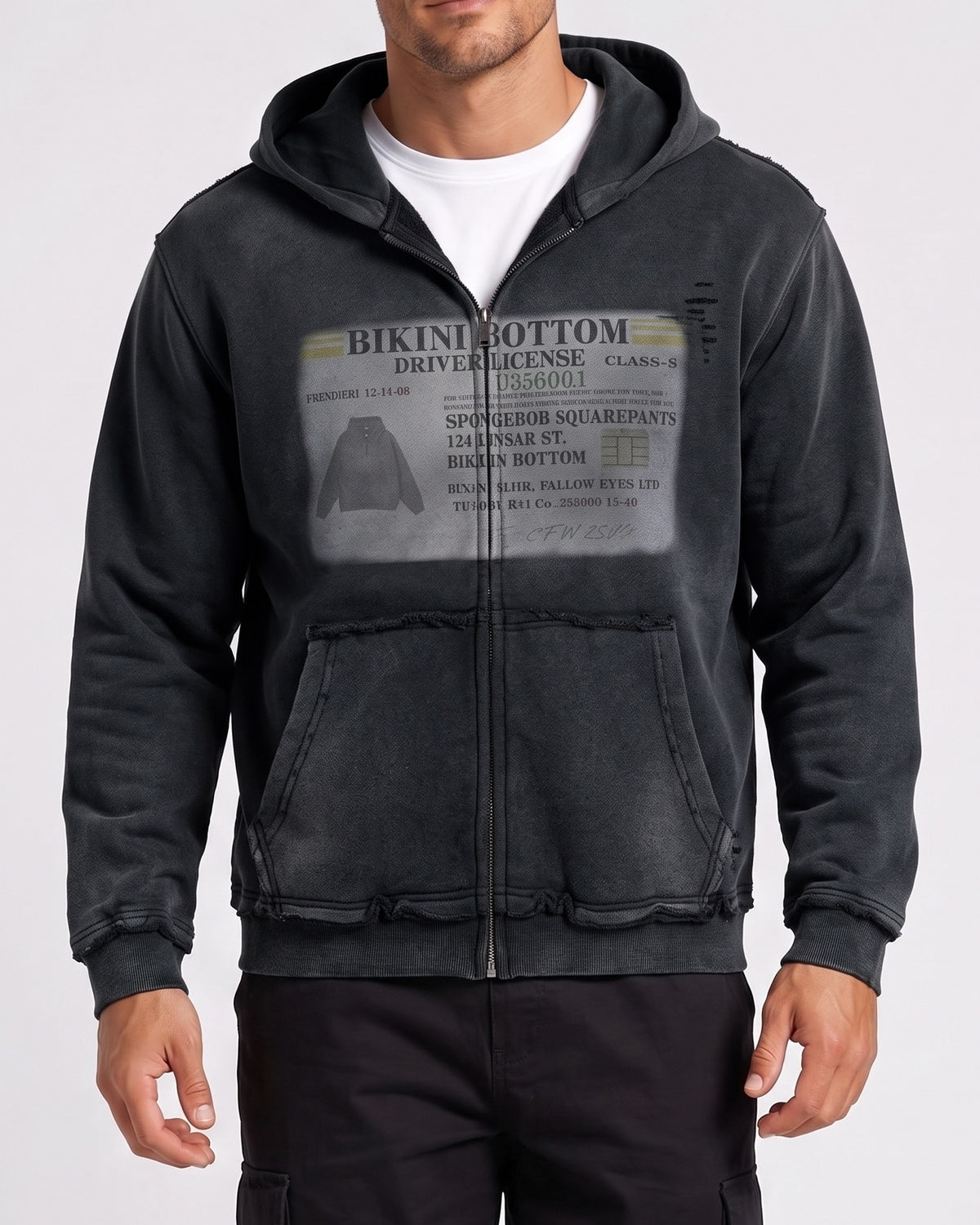 KZZ Men's Thick Universal Zipper Hoodie