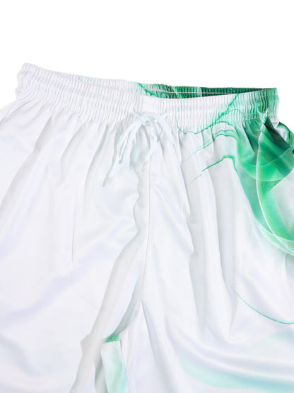 KZZ Stylish Regular-Fit Crew-Neck T-Shirt and Drawstring Pocket Shorts