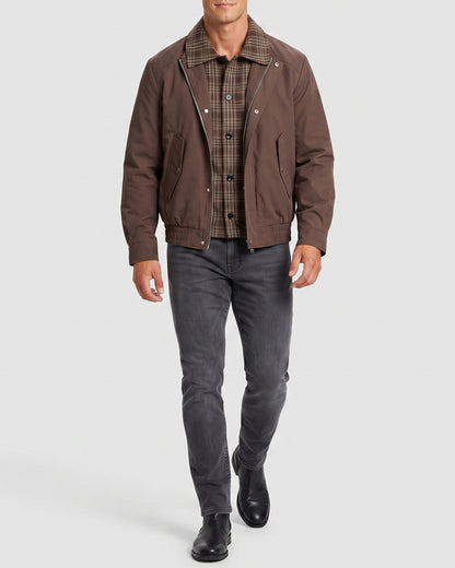 KZZ Men's Vintage Plaid Jacket