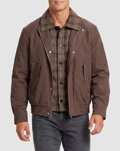 KZZ Men's Vintage Plaid Jacket