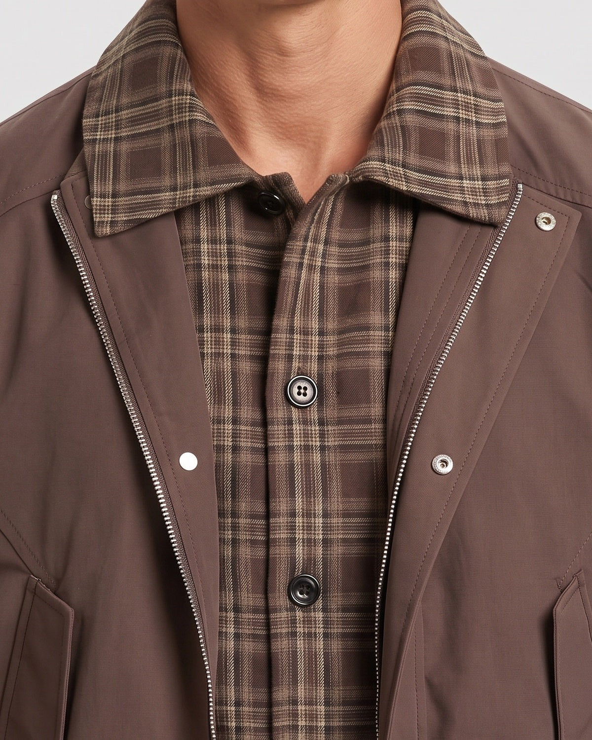 KZZ Men's Vintage Plaid Jacket