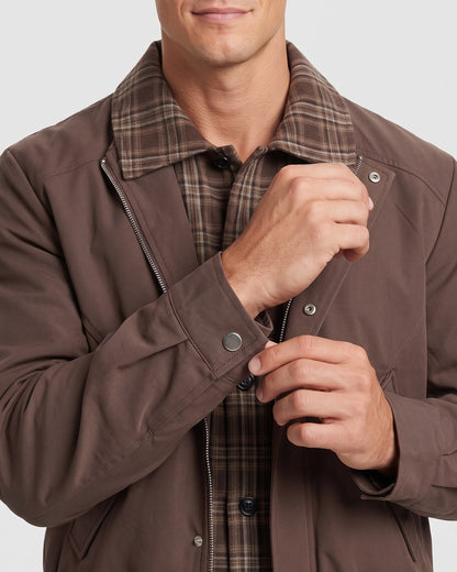 KZZ Men's Vintage Plaid Jacket