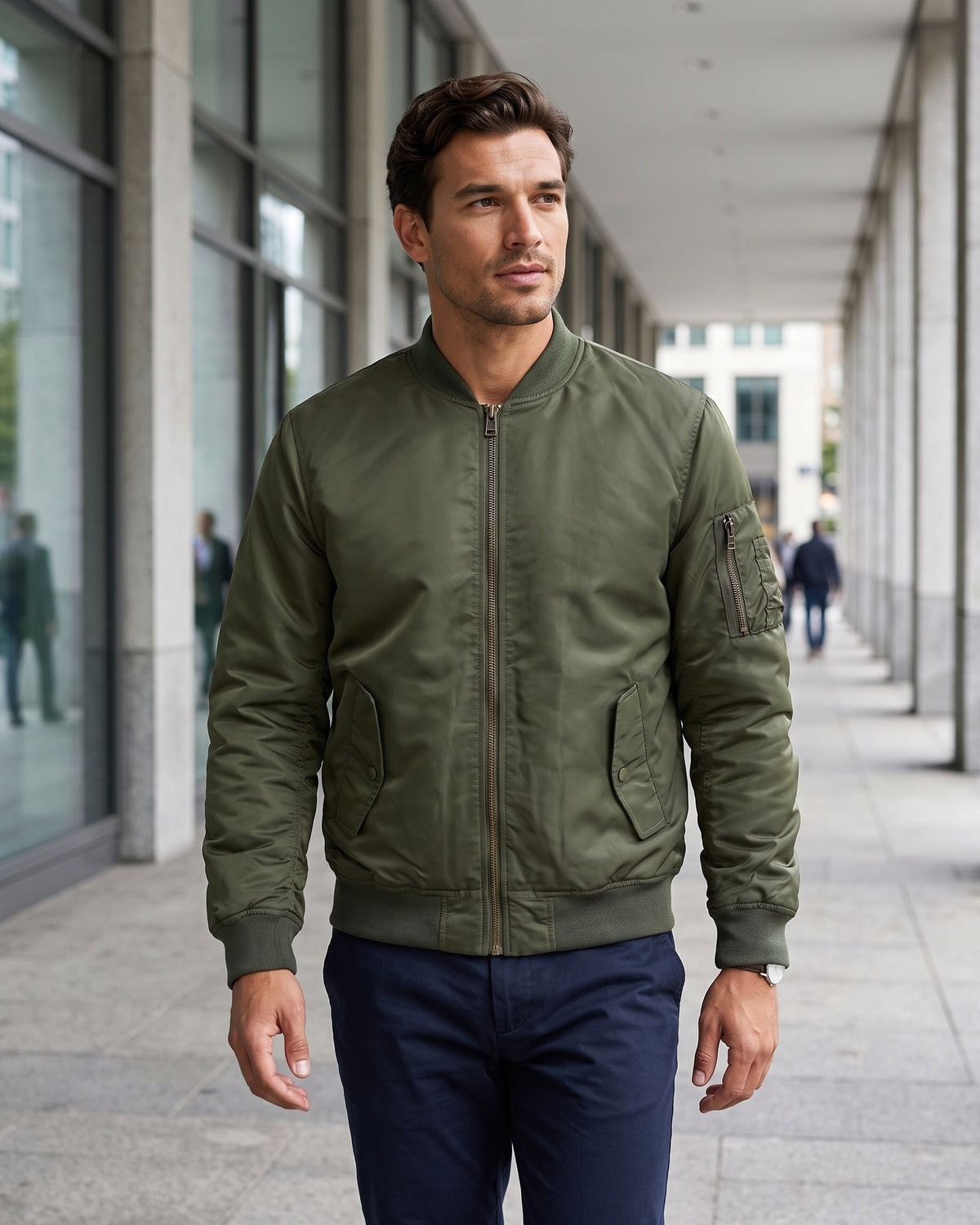 KZZ Full-zip casual cotton jacket