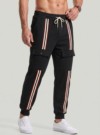 KZZ Men's Thickened Fleece-Lined Joggers