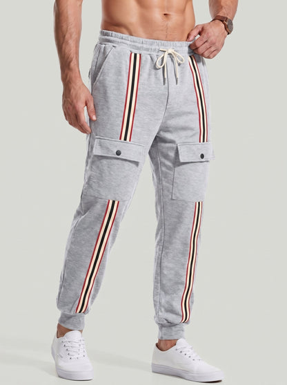 KZZ Men's Thickened Fleece-Lined Joggers