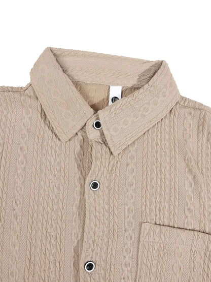 KZZ Five-quarter sleeve cardigan and shorts